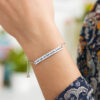Sterling silver adjustable moon bracelet, view 5