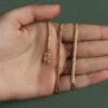 Cuban chain in solid 14K yellow gold, view 8