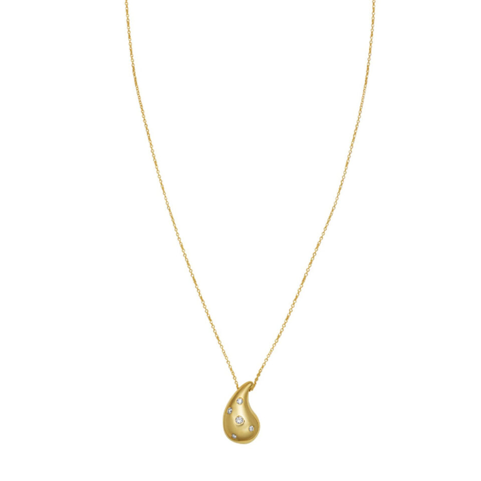14K Yellow Gold Lab-Grown Diamond Necklace 2.3g