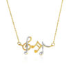 14K Yellow And White Gold Necklace