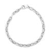 Sterling silver, rhodium plated mariner bracelet, view 2
