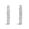 14K White Gold Lab-Grown Diamond Hoop Earrings 3 1/2cttw