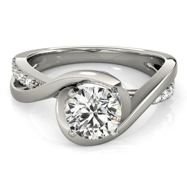 14K White Gold Round Lab-Grown Diamond 1 1/8cttw