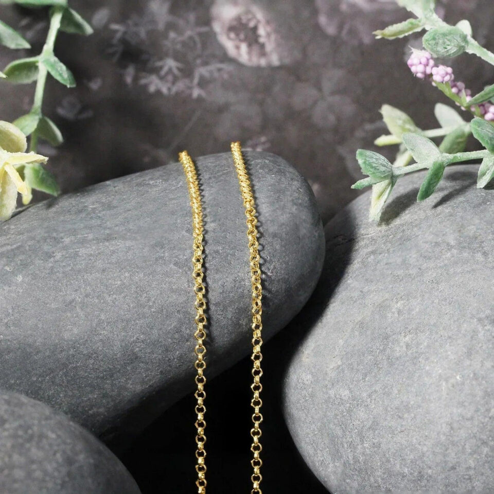 14K Yellow Gold Rolo Chain