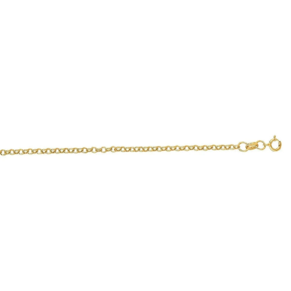 14K Yellow Gold Rolo Chain
