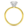 3 ct tw lab-grown diamond solitaire princess ring in solid 14K yellow gold, engagement ring, view 4