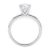 2 ct tw lab-grown diamond solitaire oval ring in solid 10K white gold, engagement ring, view 3
