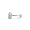 4 ct tw lab-grown diamond round stud earrings in solid 14K white gold, view 2