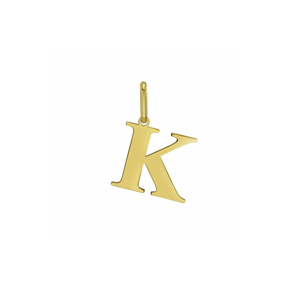14K Yellow Gold Initial Pendant 1g
