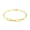 4.2 mm bold paperclip chain bracelet in solid 14K yellow gold, view 3