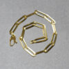 4.2 mm bold paperclip chain bracelet in solid 14K yellow gold, view 5
