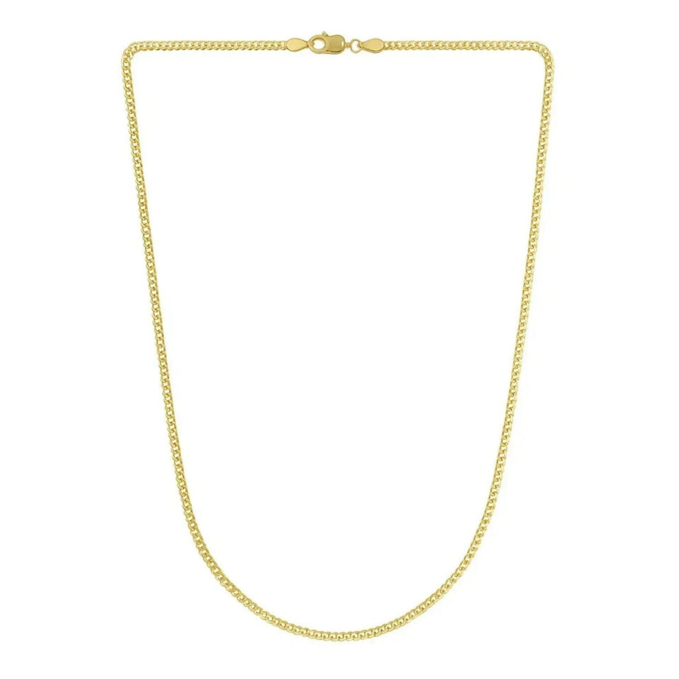 2.20mm chain in solid 14K yellow gold, view 3