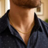 2.00mm moon bead chain in solid 14K yellow gold, view 4