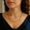 4.0mm paperclip chain in solid 14K yellow gold, view 3