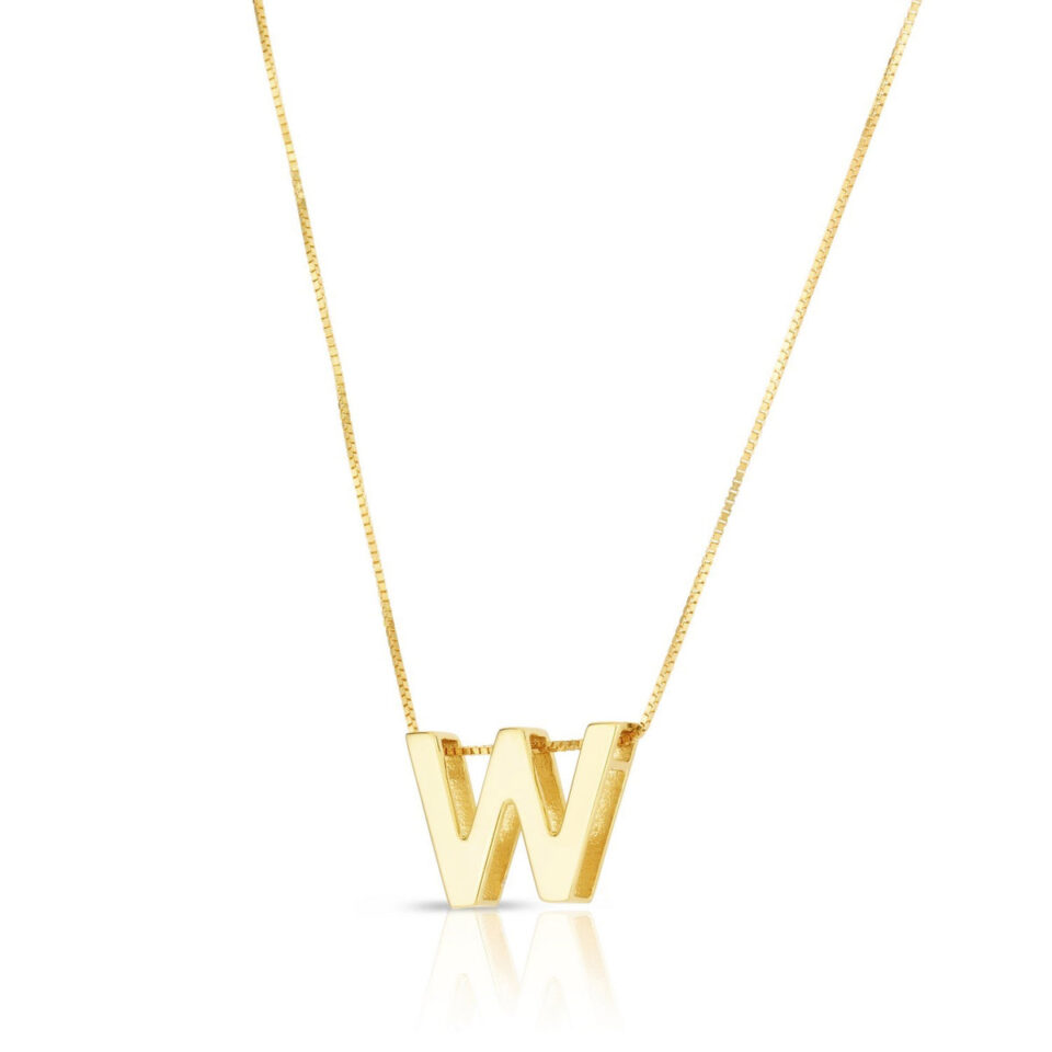 14K Yellow Gold Initial Necklace 2.1g