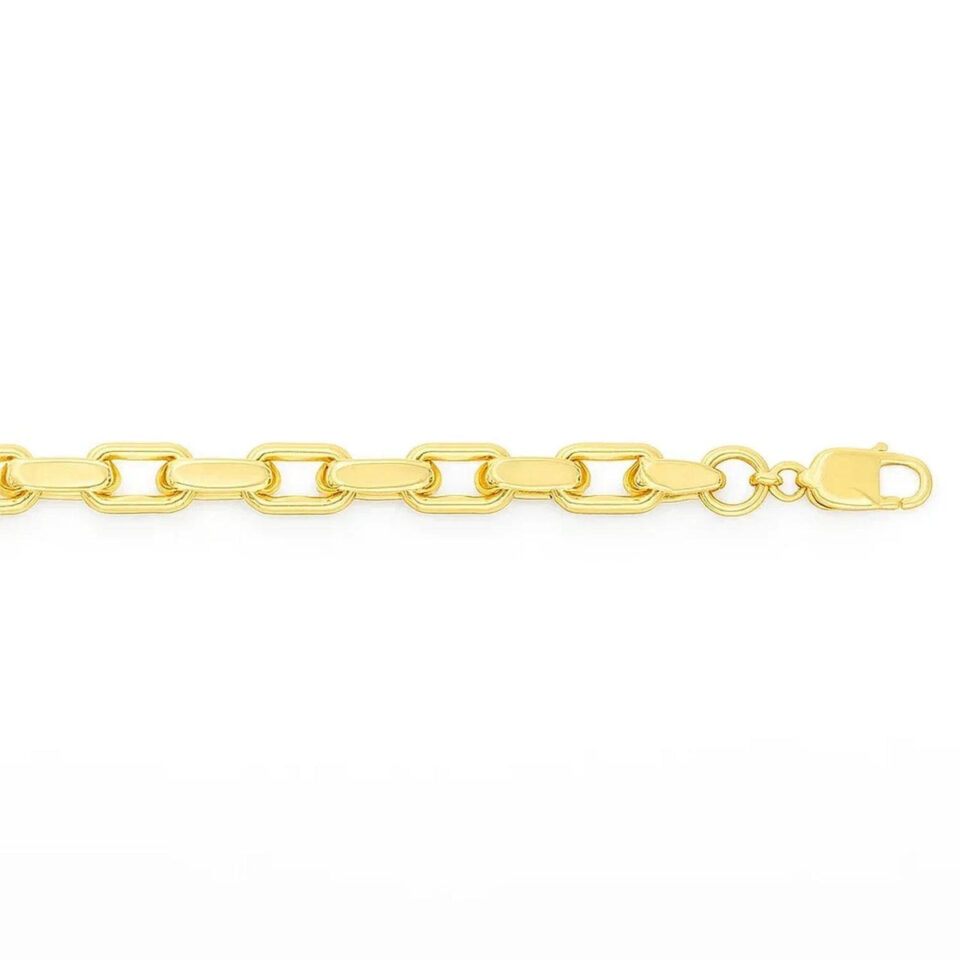 2.50mm cable bracelet in solid 14K yellow gold, view 4
