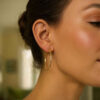 2 mm hoop 2x35 mm earrings in solid 14K yellow gold, view 3