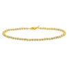 2.60mm bead bracelet in solid 14K two-tone gold, view 2