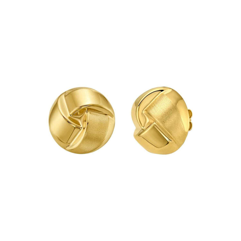 14K Yellow Gold Polished Stud Earrings 3.4g