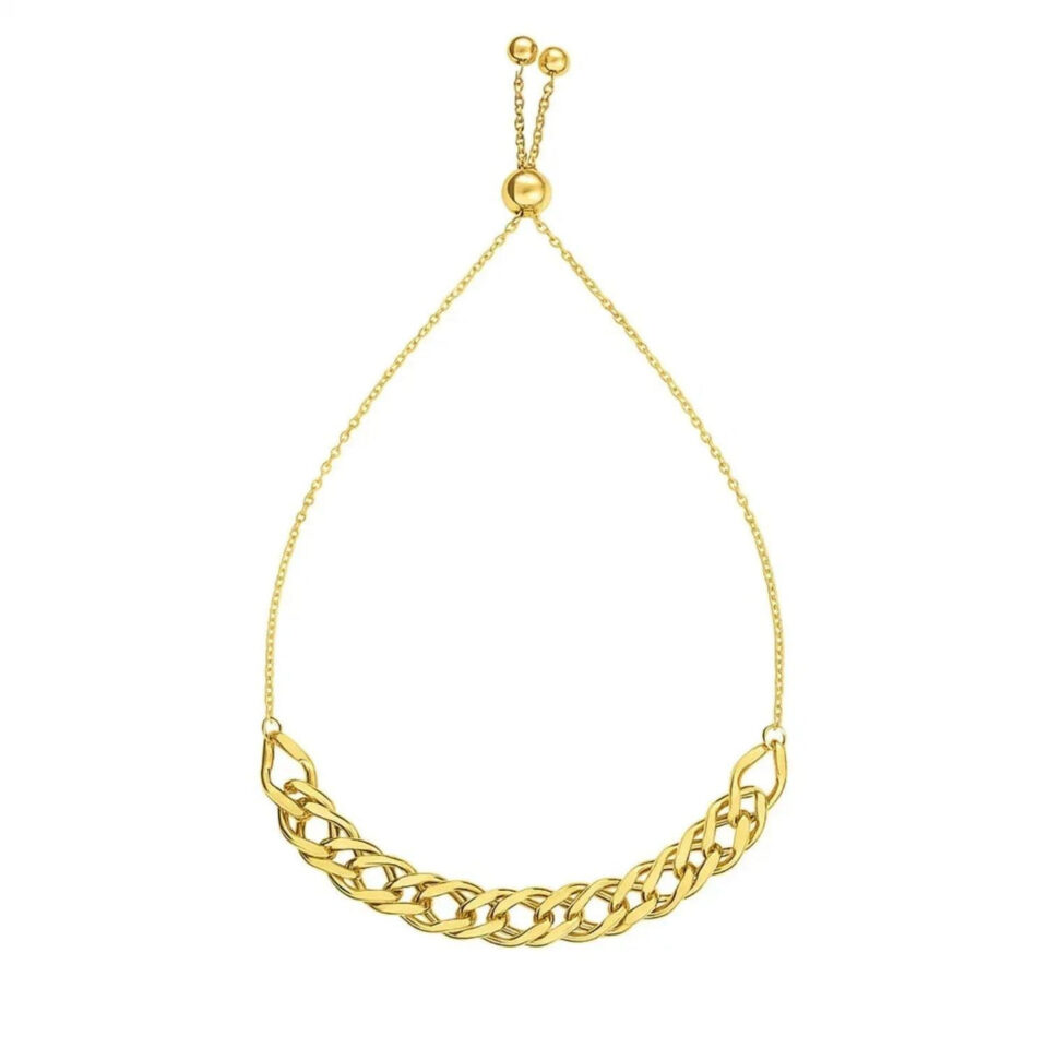 14K Yellow Gold Adjustable Bracelet 5.00mm