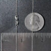 14K White Gold Bead Chain 1.0mm