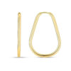 Pear hoop earrings in solid 14K yellow gold