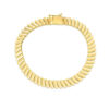 14K Yellow Gold Rib Link Bracelet, 7 mm