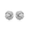 14K White Gold Earrings Love