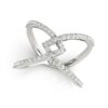 1/2 ct tw lab-grown diamond fancy entwined ring in solid 14K white gold