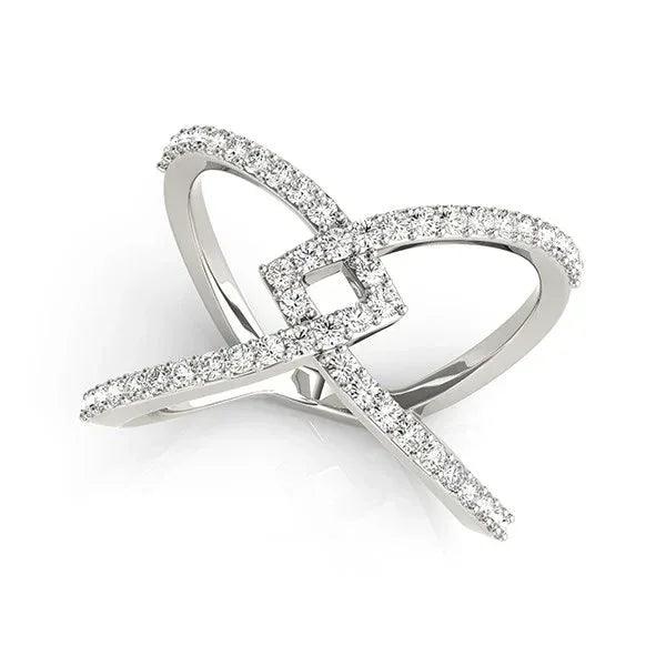 14K White Gold Lab-Grown Diamond Ring 1/2cttw