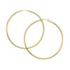 14K Yellow Gold Polished Hoop Earrings 2x70mm