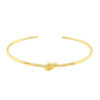 14K Yellow Gold Cuff Knot Bangle, 5.5 mm