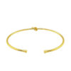 14K Yellow Gold Cuff Knot Bangle, 5.5 mm