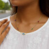 14K Yellow Gold Paperclip Necklace