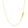 14K Yellow Gold Diamond-Cut Bead Chain, 0.9 mm