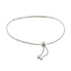 1.00mm bracelet in solid 14K white gold, view 2
