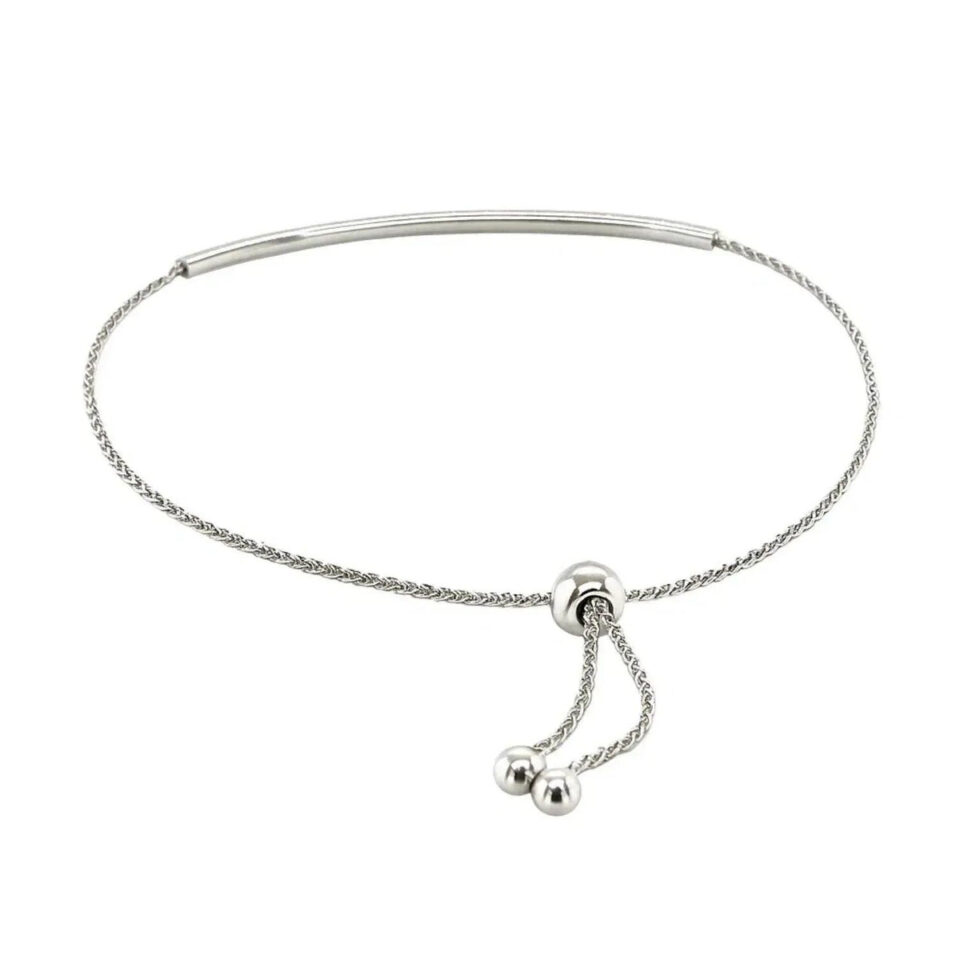 14K White Gold Bracelet 1.00mm