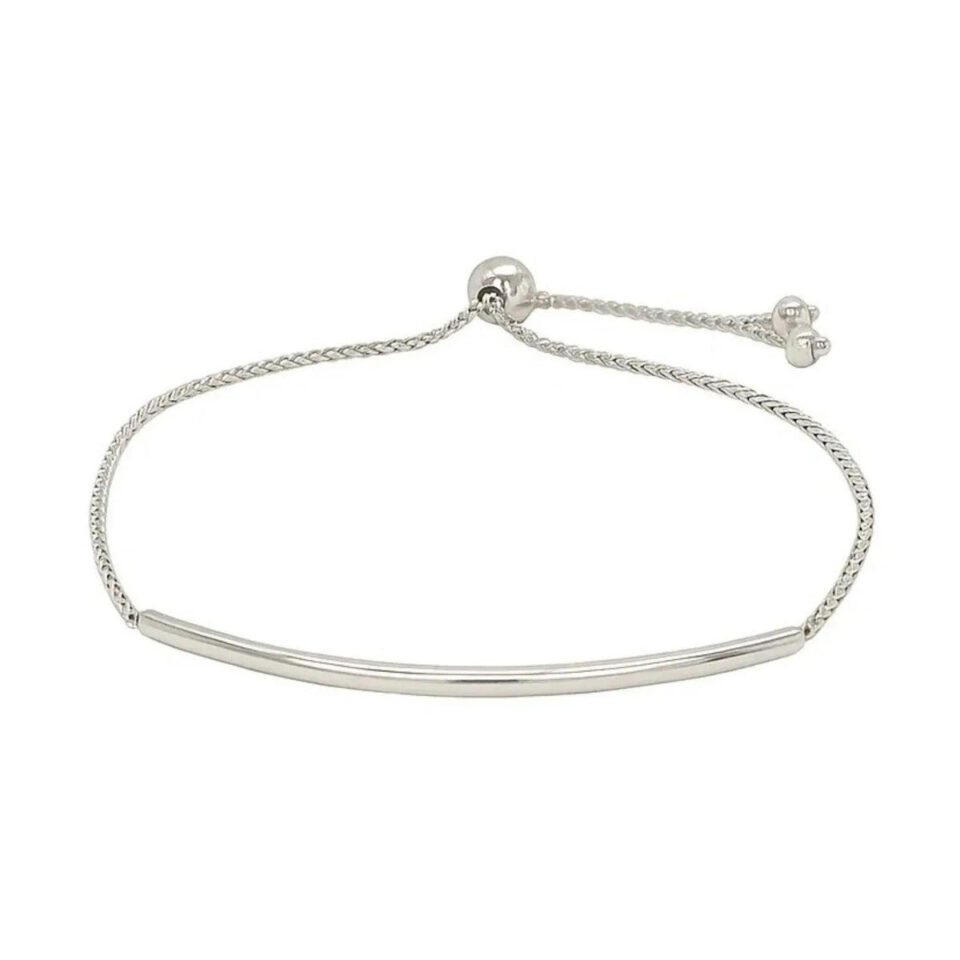 1.00mm bracelet in solid 14K white gold, view 3