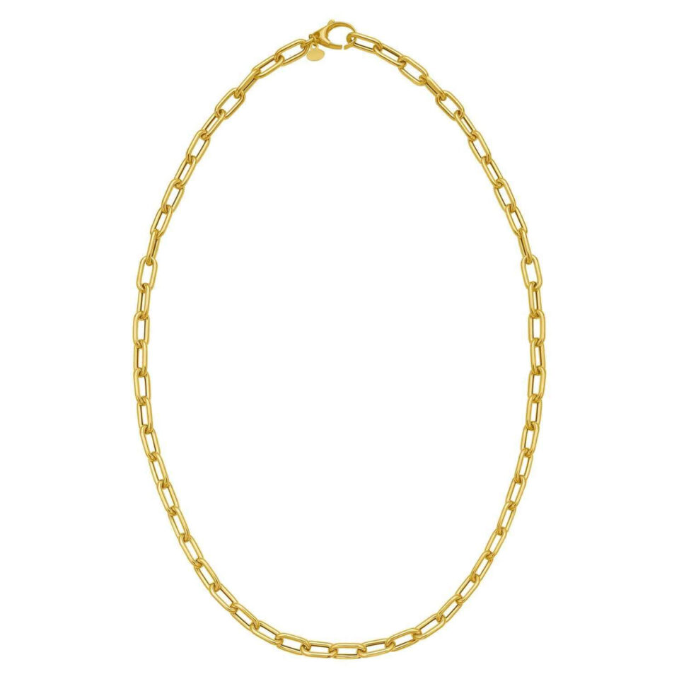 14K Yellow Gold Paperclip Charm