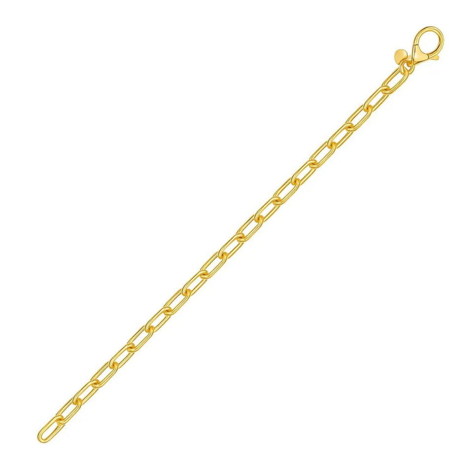 14K Yellow Gold Paperclip Charm