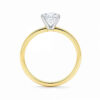 2 ct tw lab-grown diamond radiant solitaire ring in solid 10K yellow gold, engagement ring, view 4