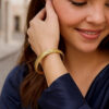 14K Yellow Gold Twist Bangle, 10 mm