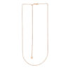 14K Rose Gold Adjustable Wheat Chain