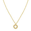 14K Yellow Gold Circle Lab-Grown Diamond Necklace