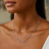 14K White Gold Lab-Grown Diamonds by the Yard Necklace