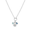 Sterling silver, rhodium plated charm