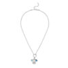 Sterling silver, rhodium plated charm, view 2