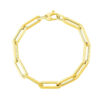 6.10mm paperclip bracelet in solid 14K yellow gold