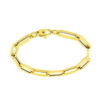 6.10mm paperclip bracelet in solid 14K yellow gold, view 3