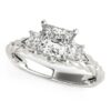 Princess lab-grown diamond ring in solid 14K white gold